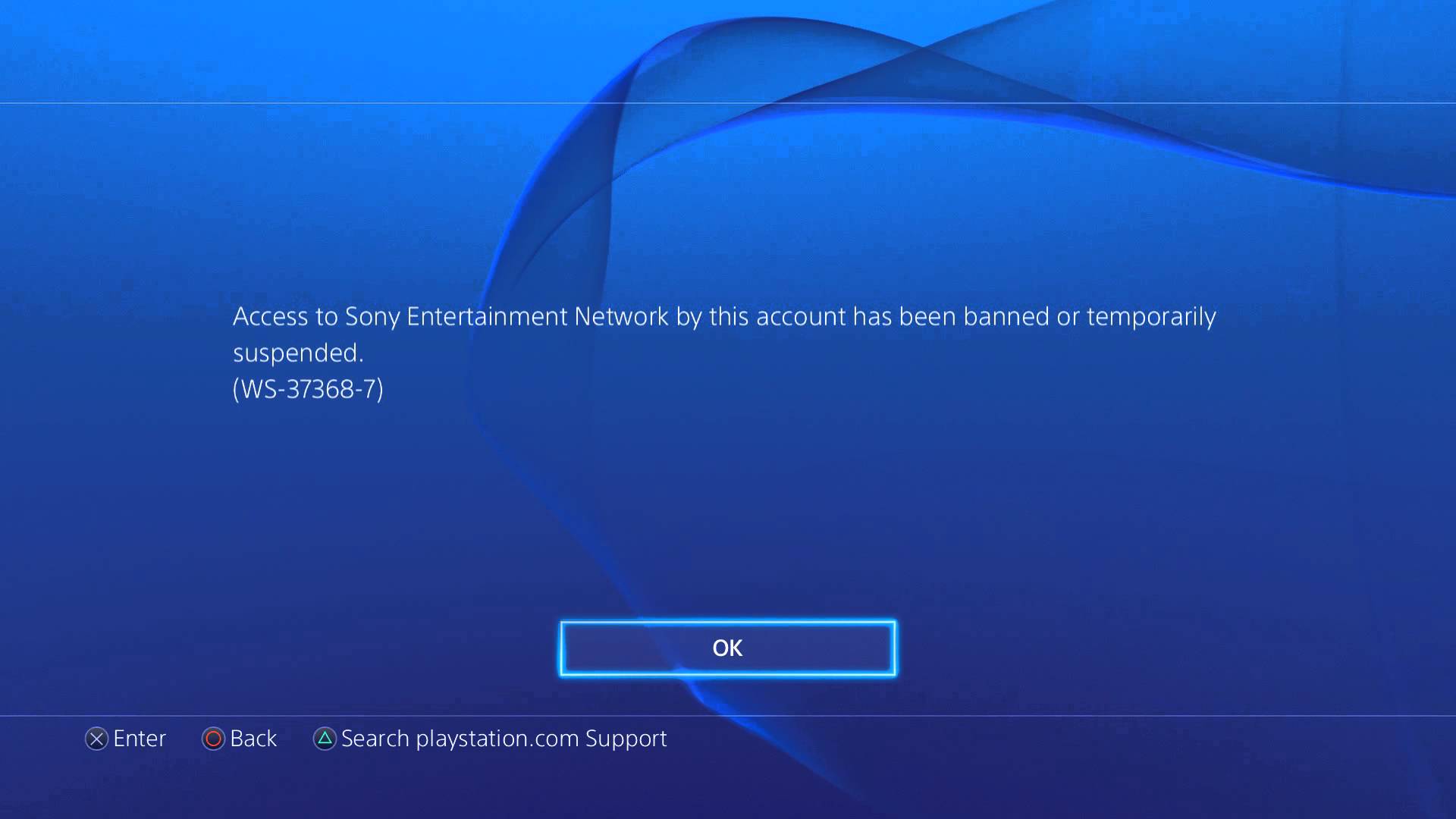 PSN Banned