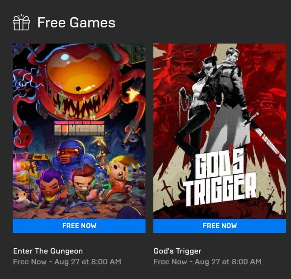 Epic Games Free Games 8/20/20