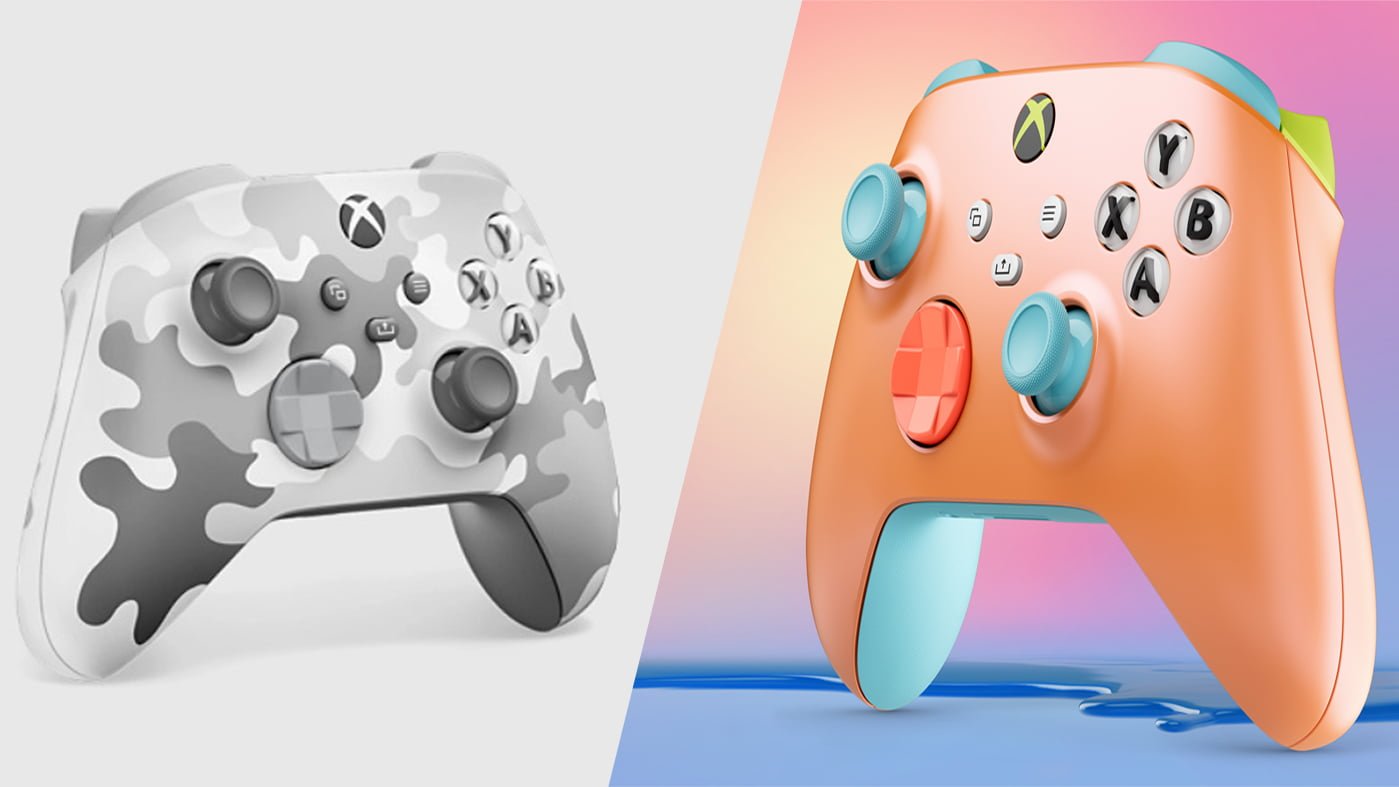 arctic-winter-sunkissed-xbox-controllers
