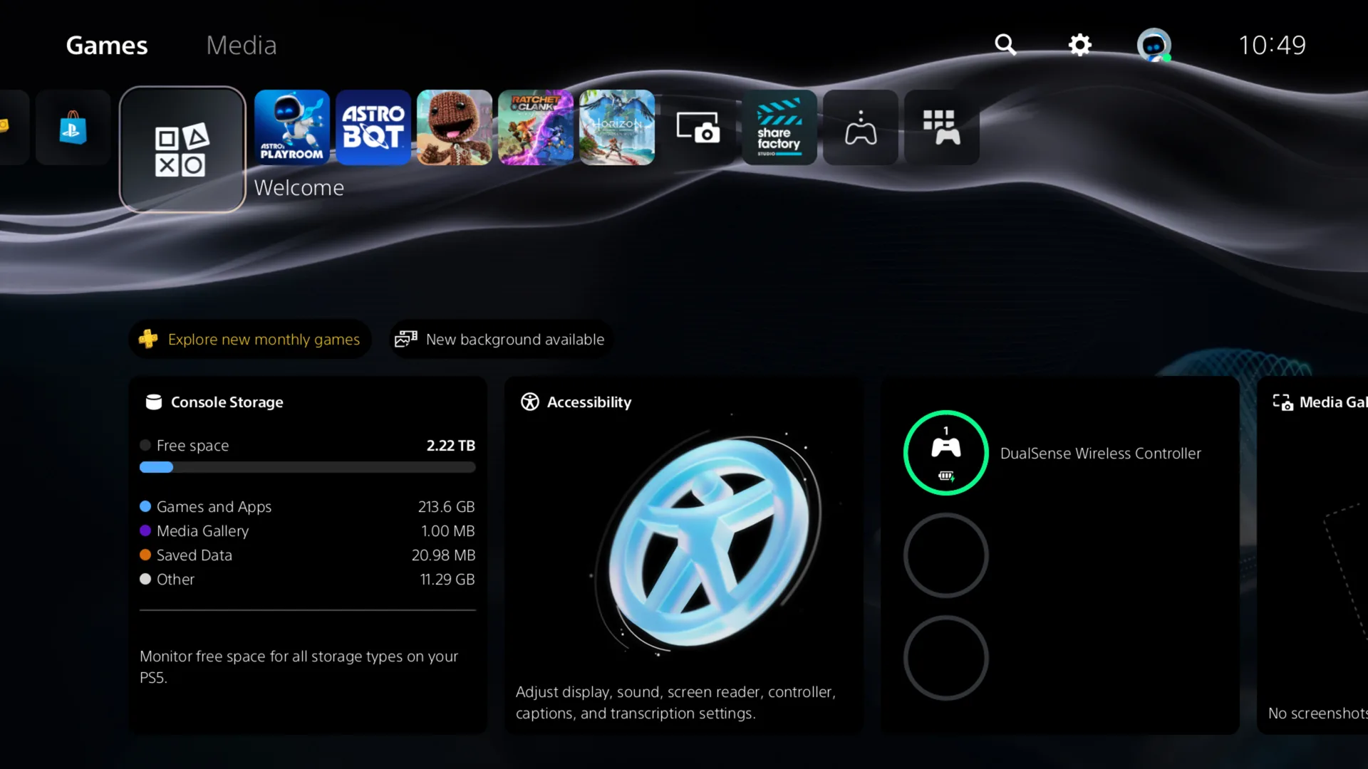 ps5 classic console ui