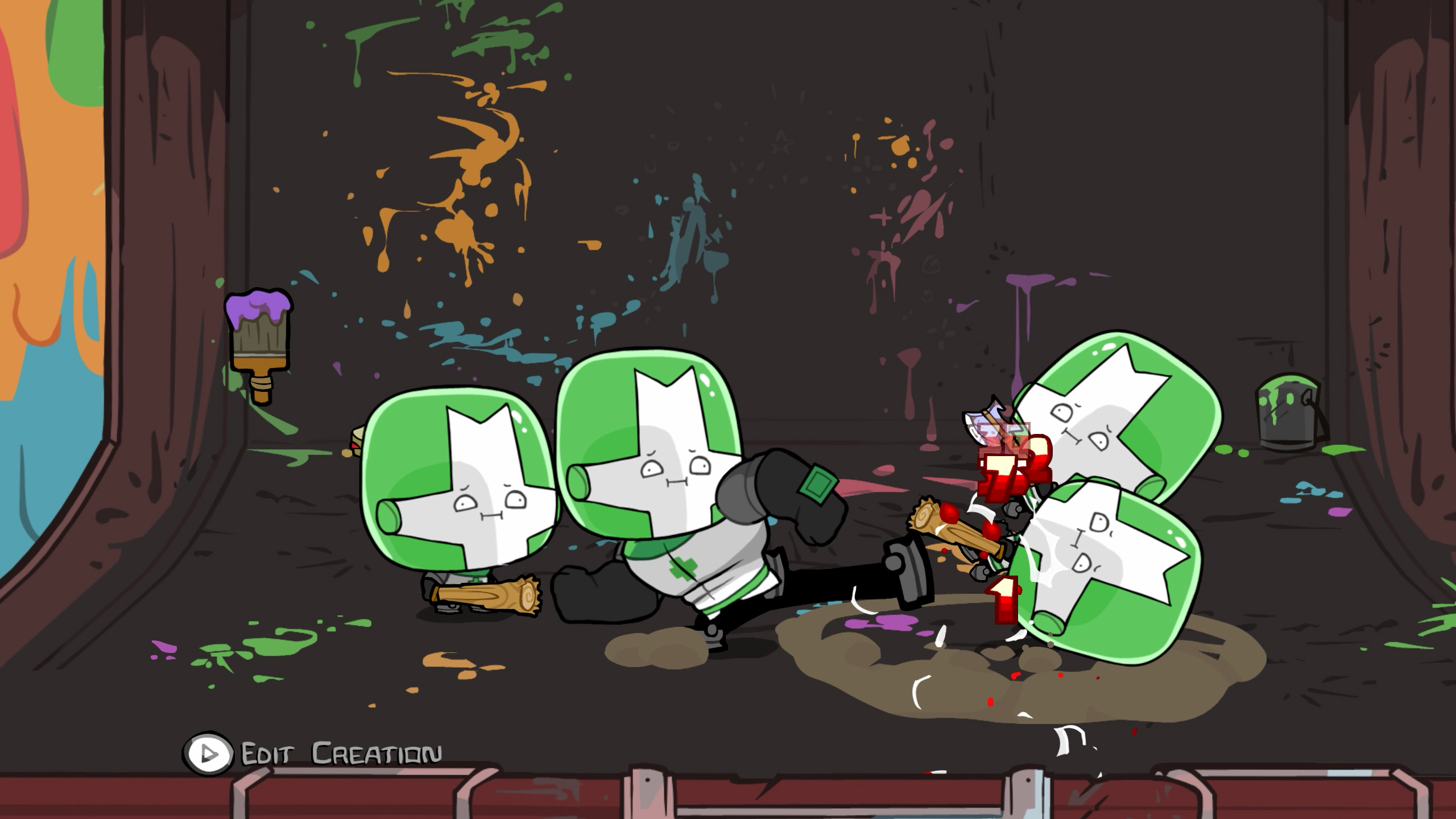 Castle Crashers Painter Boss Paradise consoles