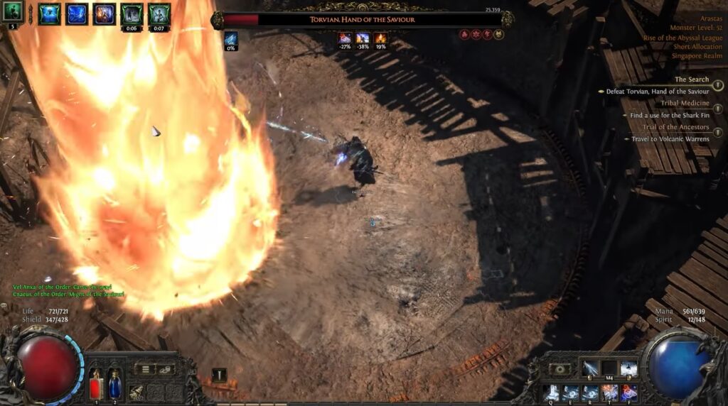 Defeating Torvian, Hand of the Saviour