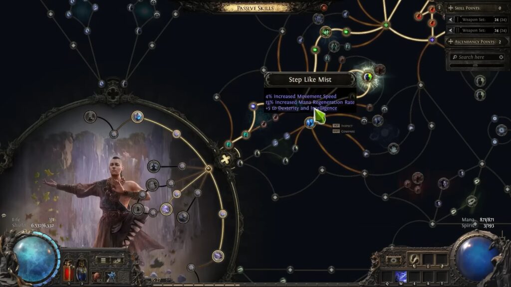 Hollow Monk Passive Skills PoE 2