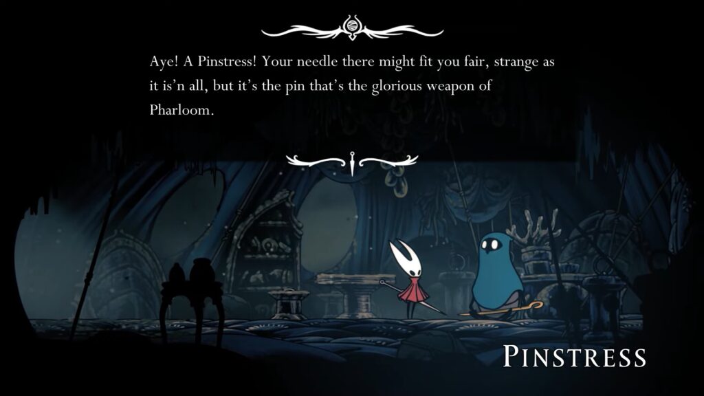 Talk to Pinstress Hollow Knight Silksong