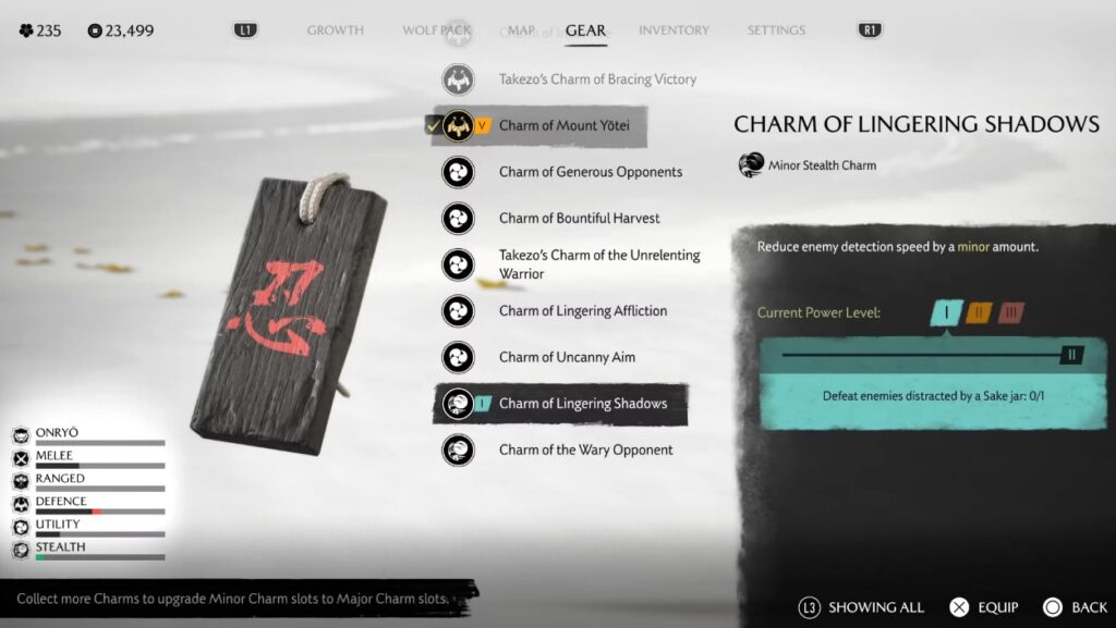 Charm of Lingering Shadows