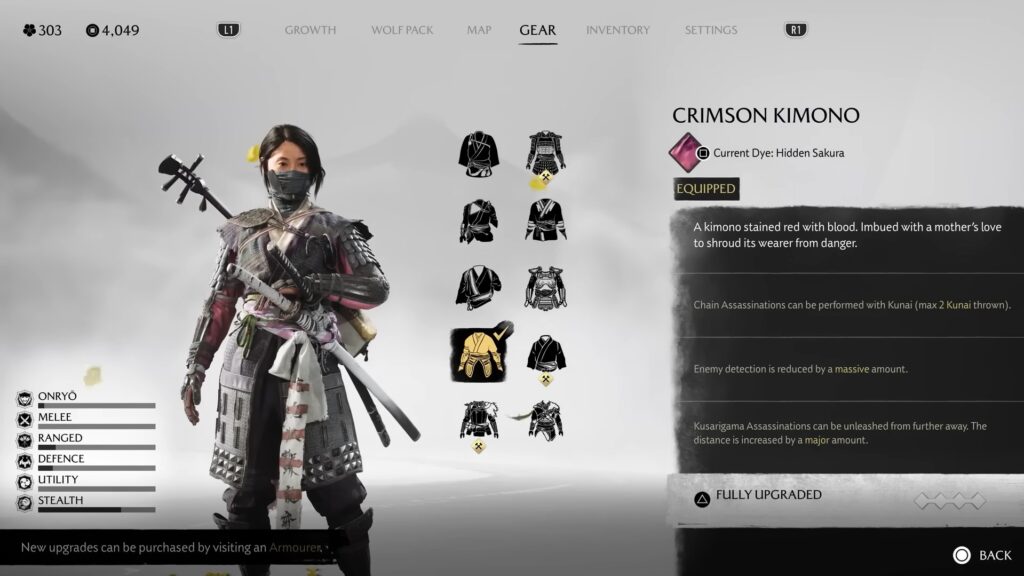 Crimson Kimono Armor Ghost of Yotei