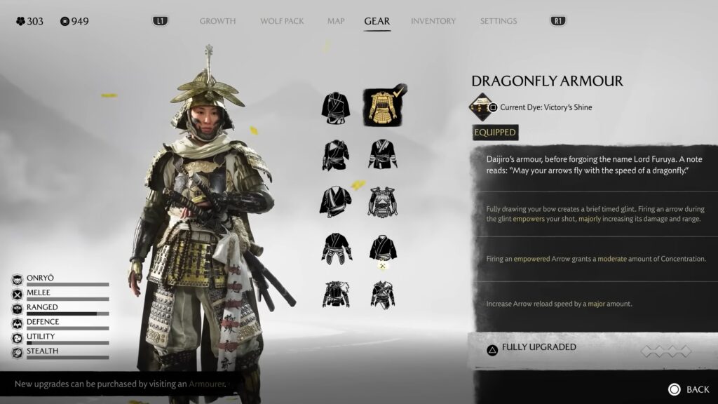 Dragon Fly Armor Ghost of Yotei