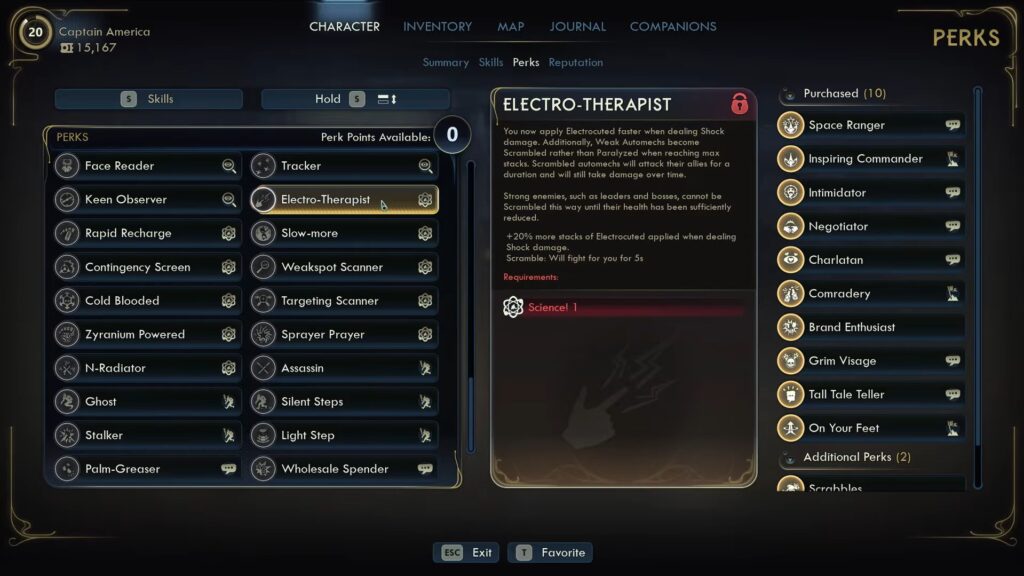 Electro-Therapist Perk