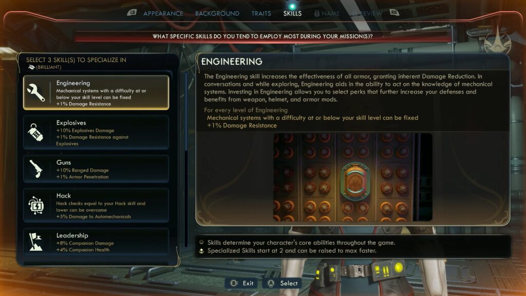 Engineering Skill The Outer Worlds 2