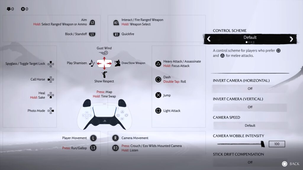 Gameplay Settings Ghost of Yotei