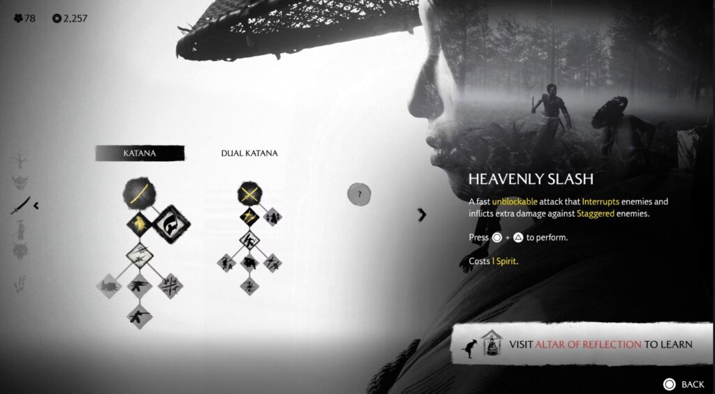 Heavenly Slash Skill Ghost of Yotei