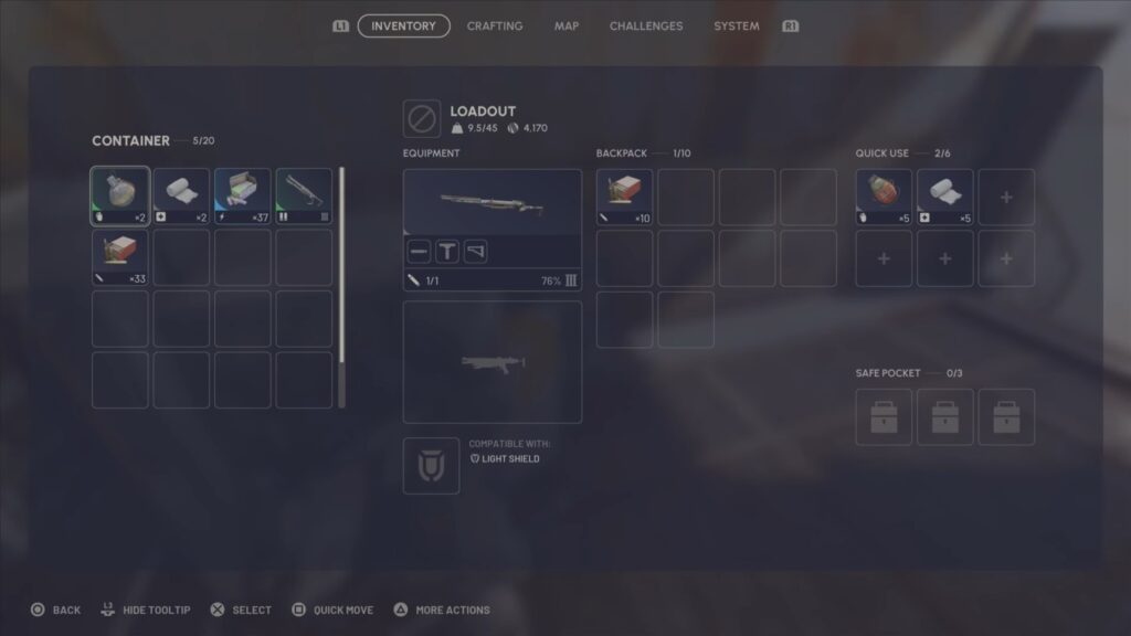 Inventory Quest items
