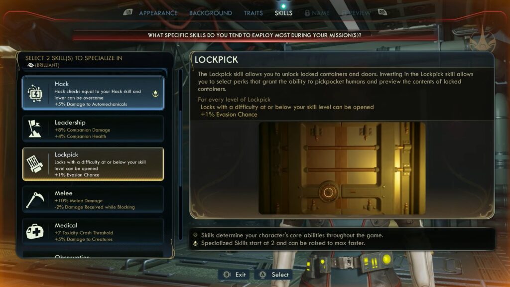 Lockpick Skill