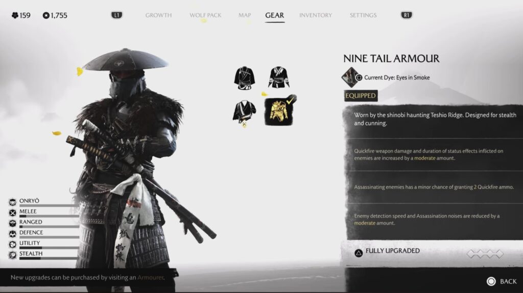 Nine Tail Armor Ghost of Yotei