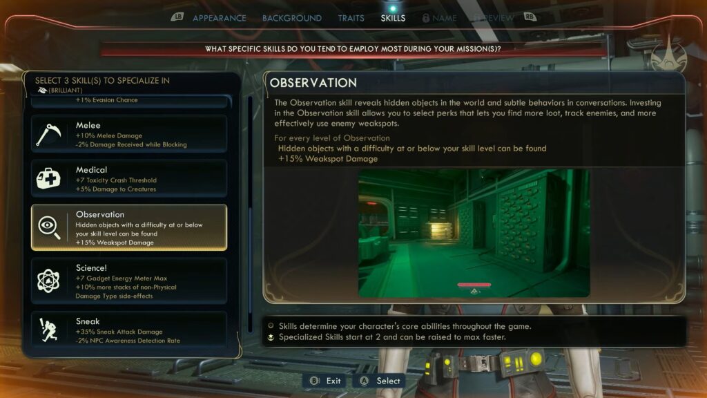 Observation skill