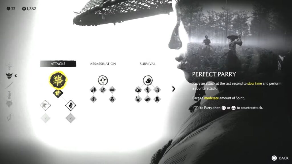Perfect Parry Skill Ghost of Yotei