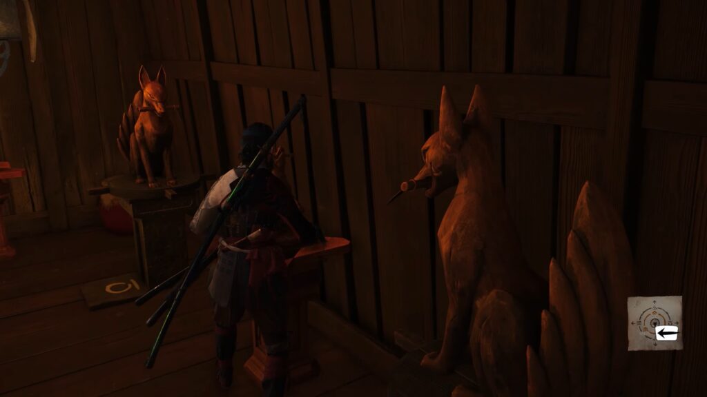 Rotate Fox Statue for Sarufutsu puzzle