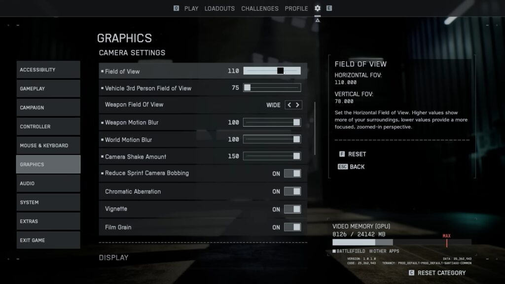 Settings Battlefield 6