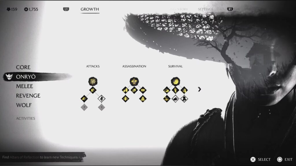 Skills Ghost of Yotei Ninja Build