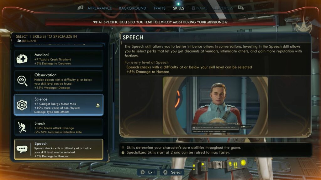 Speech Skill The Outer Worlds 2