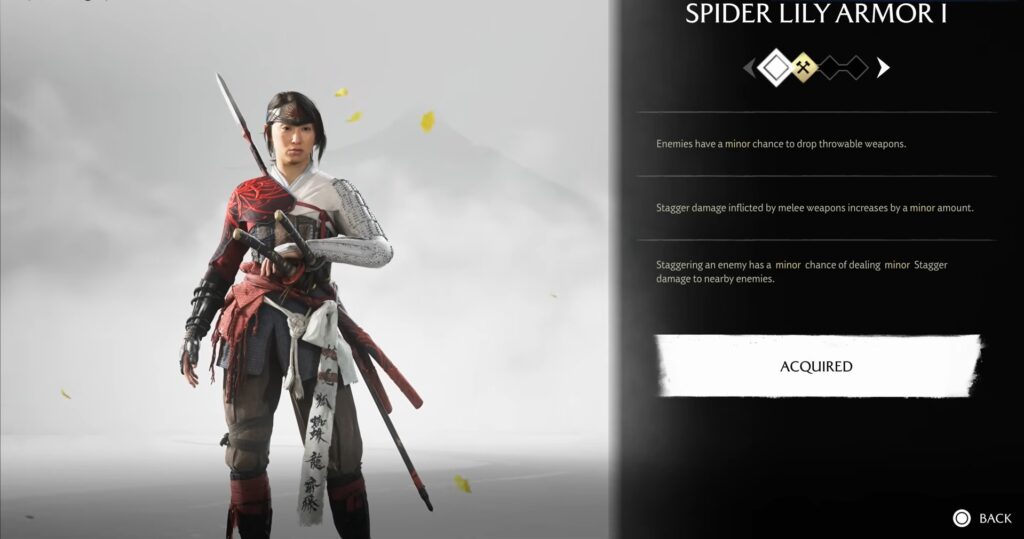 Spider Lily Armor Ghost of Yotei