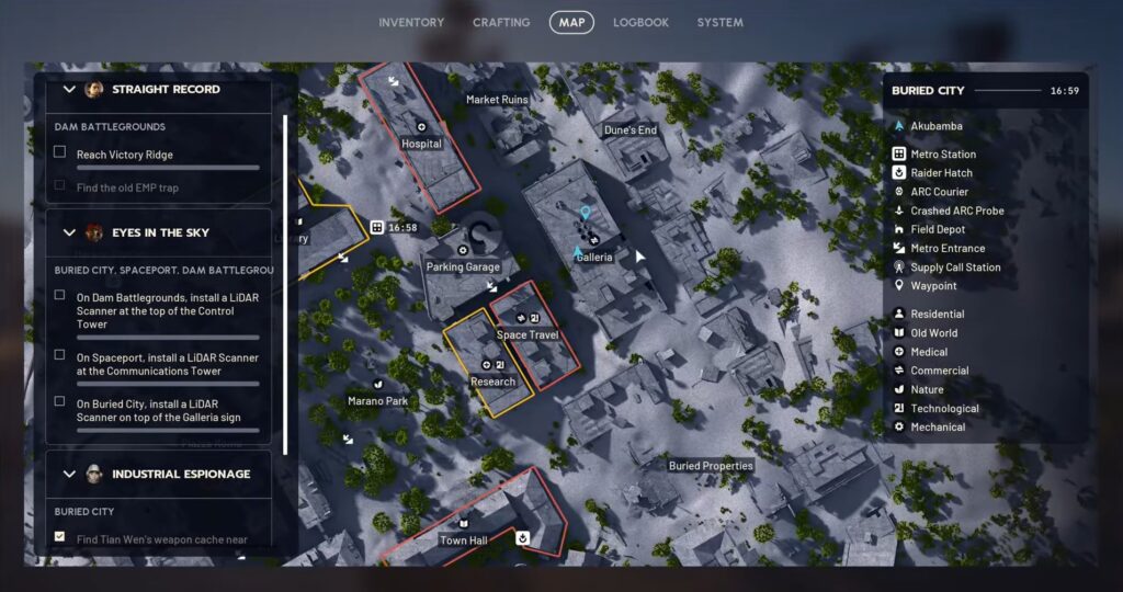 Buried City location