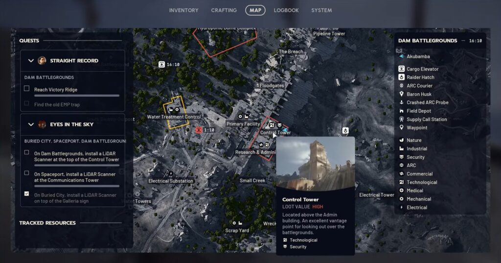 Control Tower Location