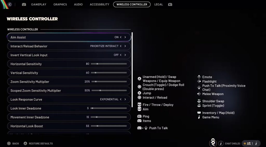 Controller Settings ARC Raiders