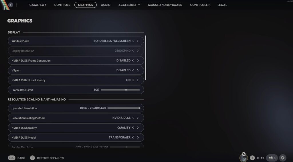 Graphics Settings ARC Raiders
