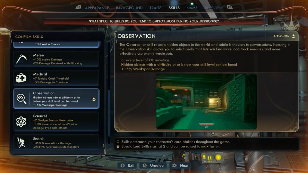 Observations Skill