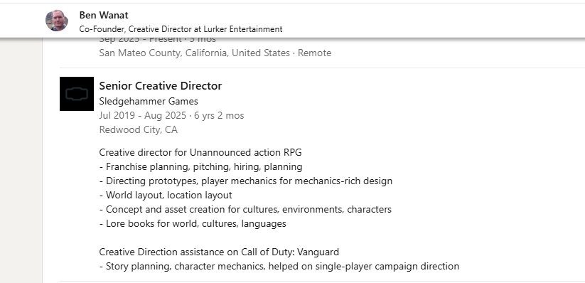 sledgehammer games action rpg