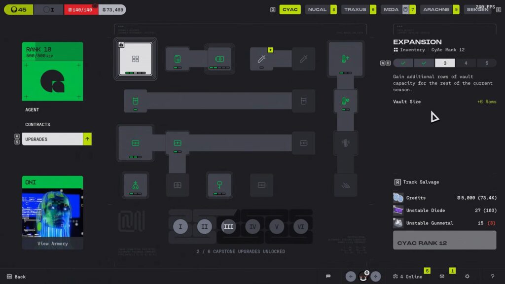 Cyberacme upgrades