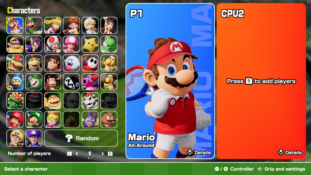 mario tennis fever roster