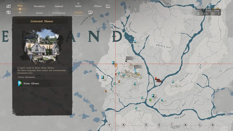 Lioncrest Manor Location