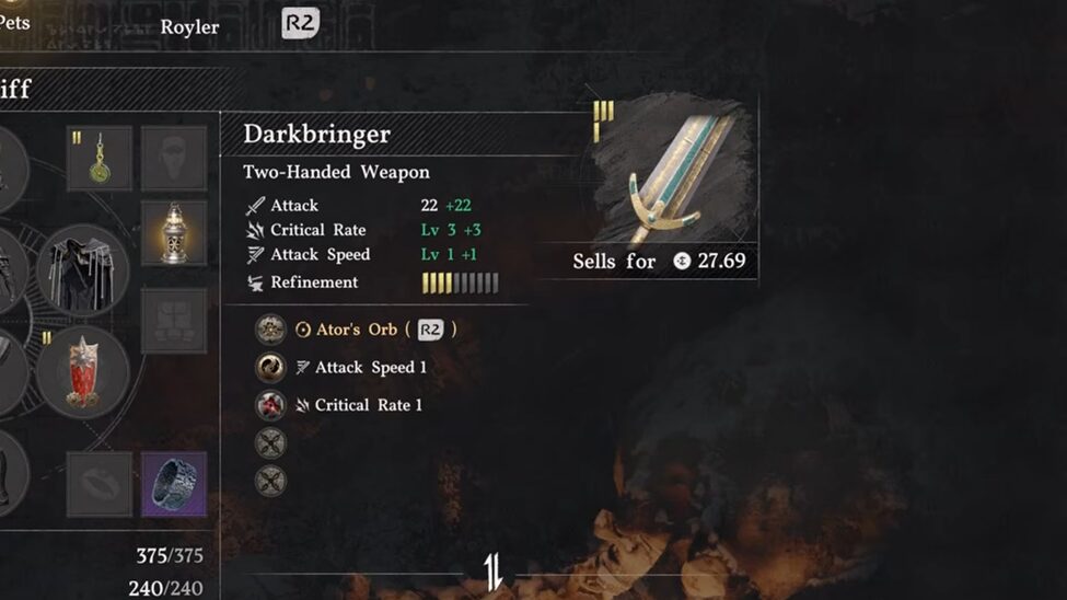 Darkbringer Weapon