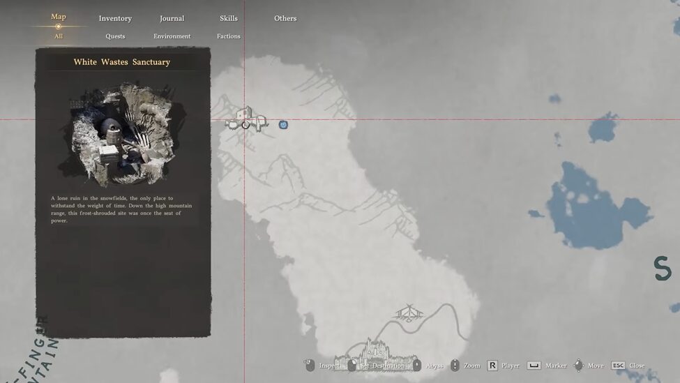 White Wastes Sanctuary Location