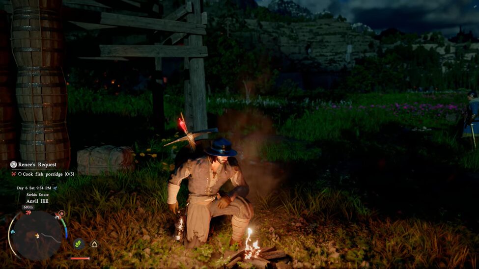 Rest at campfire