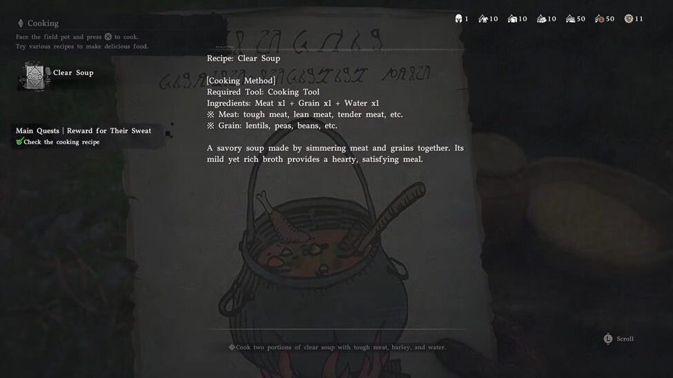 Cooking recipe