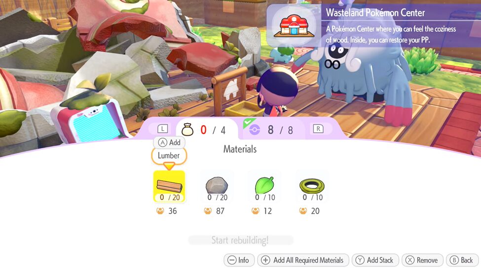 Rebuild Pokemon Center