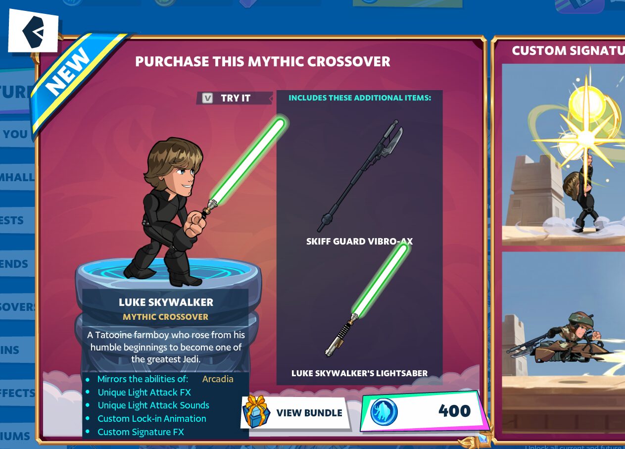 luke skywalker brawlhalla