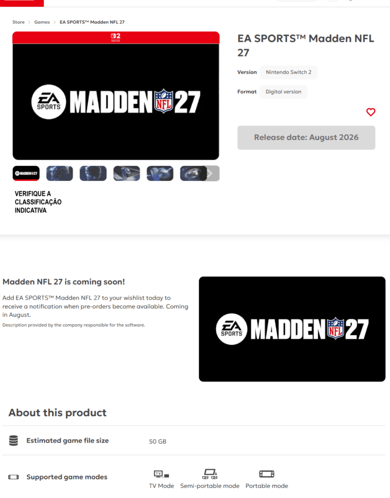 madden nfl 27 switch 2