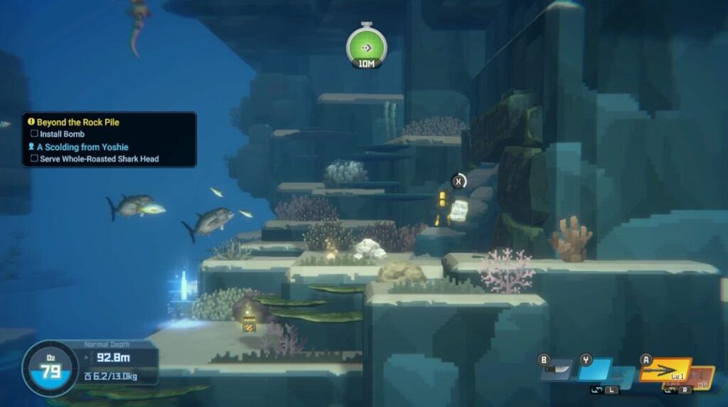 dave the diver rock pile
