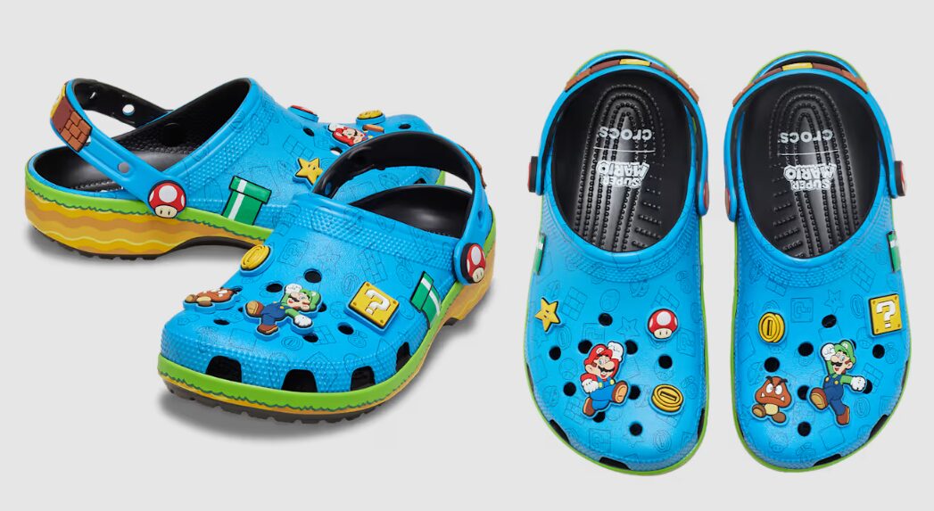 super mario crocs