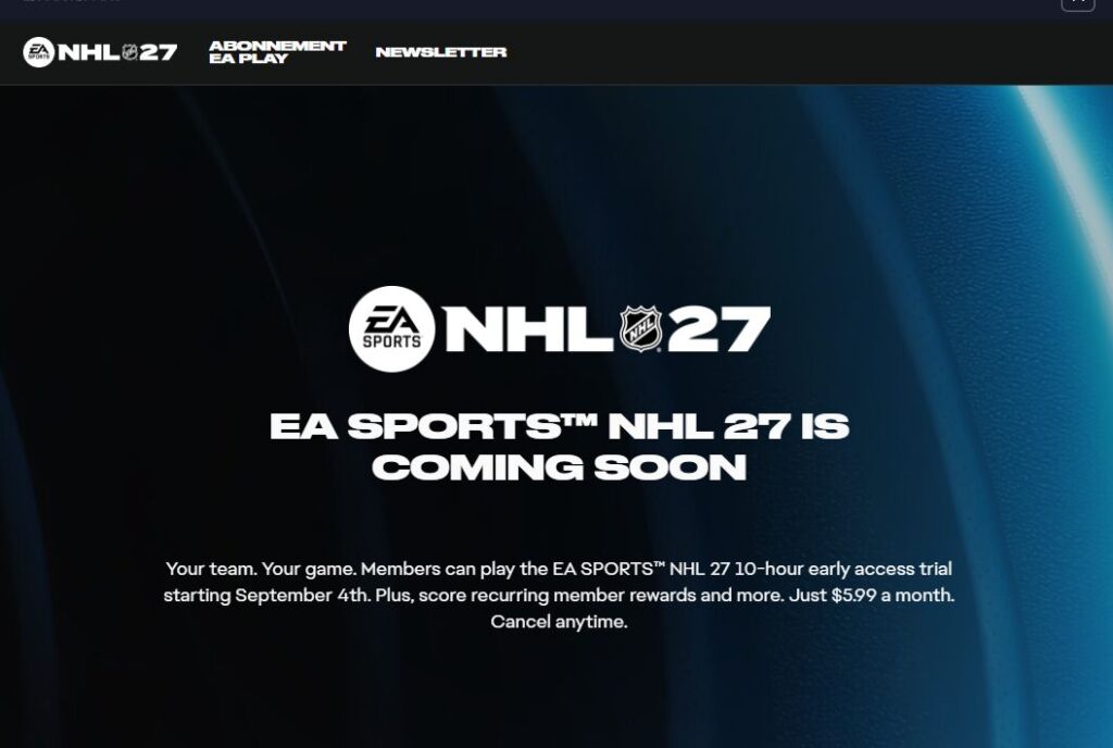 EA Sports NHL 27